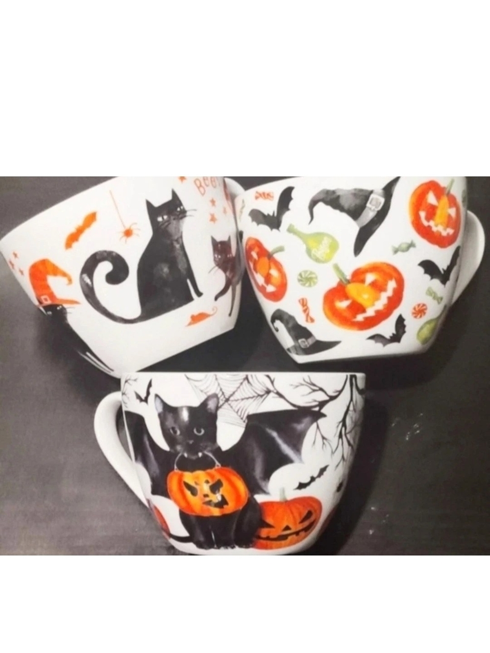 Portobello Bone China Halloween Mugs Set of Three...